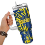 customized toledo rockets burst swirl blue curved tumbler best selling.webp