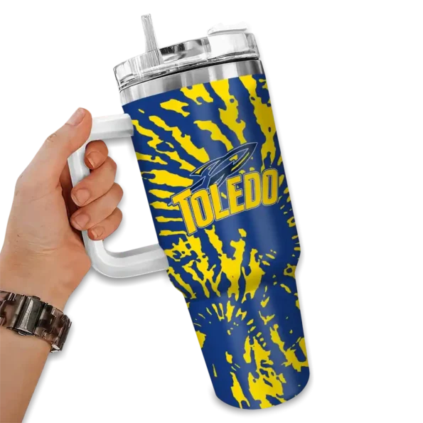 customized toledo rockets burst swirl blue curved tumbler fashion forward.webp