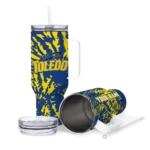 customized toledo rockets burst swirl blue curved tumbler best selling.webp