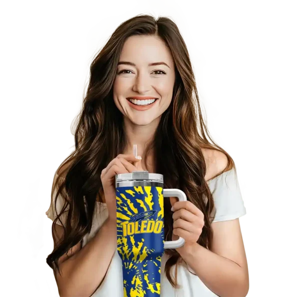 customized toledo rockets burst swirl blue curved tumbler premium grade.webp