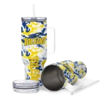 customized toledo rockets camo mashup blue white curved tumbler best selling.webp