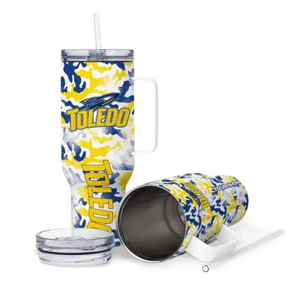 customized toledo rockets camo mashup blue white curved tumbler high quality.webp