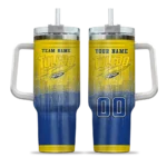 customized toledo rockets gradient dots blue curved tumbler best selling.webp