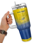 customized toledo rockets gradient dots blue curved tumbler best selling.webp