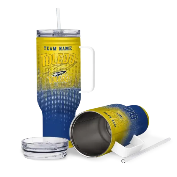customized toledo rockets gradient dots blue curved tumbler high quality.webp