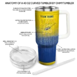 customized toledo rockets gradient dots blue curved tumbler best selling.webp