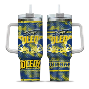 customized toledo rockets honey streaks blue curved tumbler best selling.webp