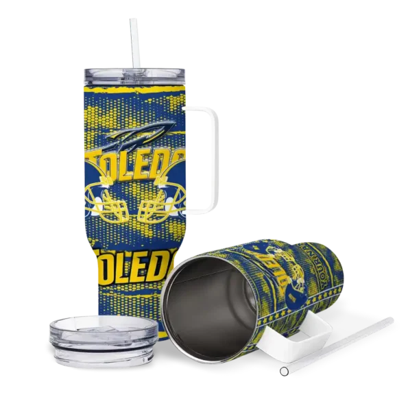 customized toledo rockets honey streaks blue curved tumbler high quality.webp