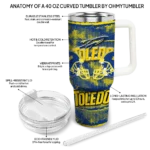 customized toledo rockets honey streaks blue curved tumbler best selling.webp
