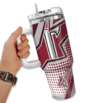 customized troy trojans arrow burst red curved tumbler best selling.webp