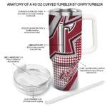 customized troy trojans arrow burst red curved tumbler best selling.webp