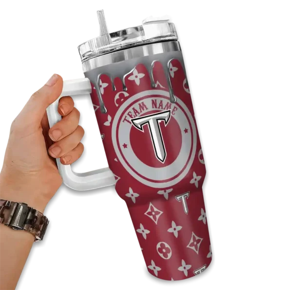 customized troy trojans bullseye drips red curved tumbler fashion forward.webp