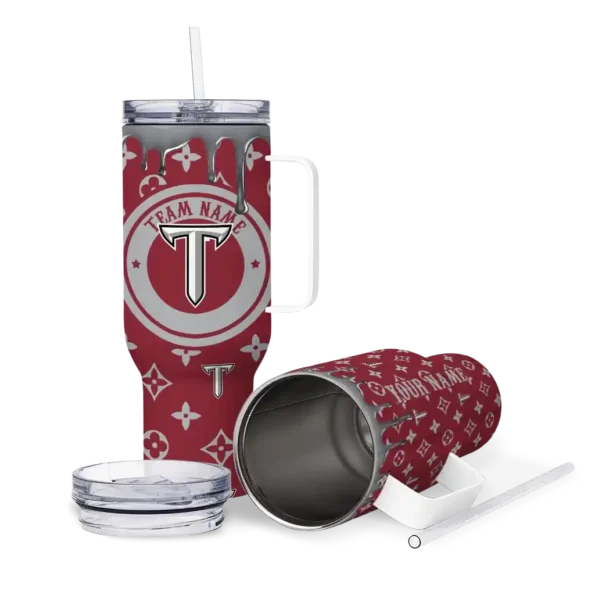 customized troy trojans bullseye drips red curved tumbler high quality.webp