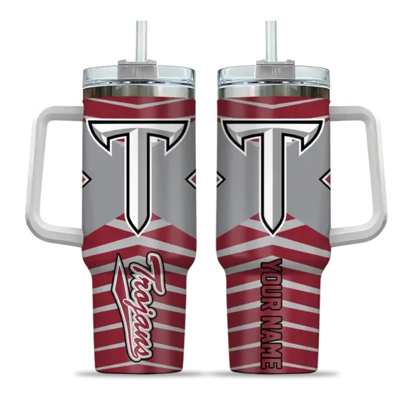 customized troy trojans chevron layers red curved tumbler best selling.webp