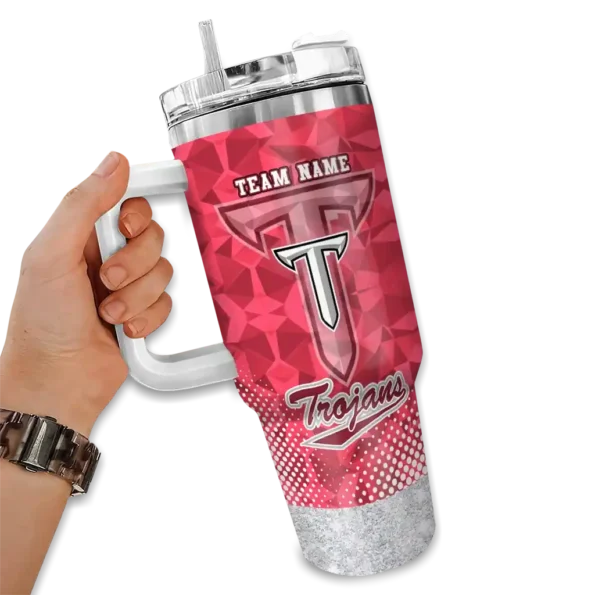 customized troy trojans geometric prism red curved tumbler fashion forward.webp