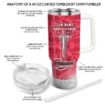 customized troy trojans geometric prism red curved tumbler best selling.webp