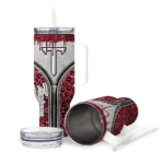 customized troy trojans leopard zipper red curved tumbler best selling.webp