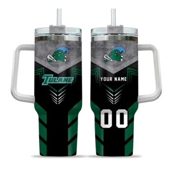 customized tulane green wave arrow armor green black curved tumbler best selling.webp