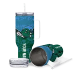customized tulane green wave chevron stripe green curved tumbler best selling.webp