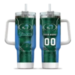 customized tulane green wave hexagon armor green curved tumbler best selling.webp