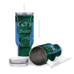 customized tulane green wave hexagon armor green curved tumbler best selling.webp