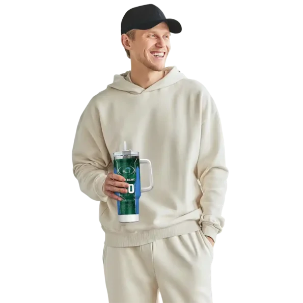 customized tulane green wave hexagon armor green curved tumbler top rated.webp