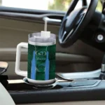 customized tulane green wave hexagon armor green curved tumbler best selling.webp