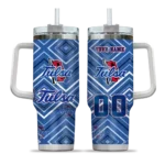 customized tulsa golden hurricane bold diamonds blue curved tumbler best selling.webp