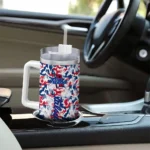 customized tulsa golden hurricane camo mashup blue white curved tumbler best selling.webp