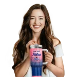 customized tulsa golden hurricane gradient dots blue curved tumbler best selling.webp