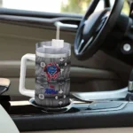 customized tulsa golden hurricane superman shield blue gray curved tumbler best selling.webp
