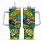 customized uab blazers abstract paths green curved tumbler best selling.webp