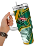 customized uab blazers arrow burst green curved tumbler best selling.webp