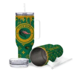 customized uab blazers bullseye drips green curved tumbler best selling.webp