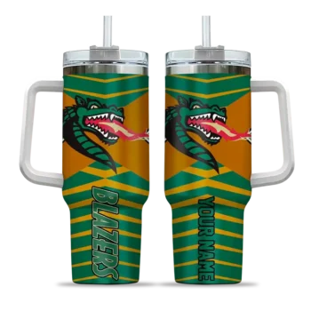 customized uab blazers chevron layers green curved tumbler best selling.webp