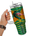 customized uab blazers chevron layers green curved tumbler best selling.webp
