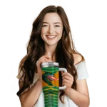 customized uab blazers chevron layers green curved tumbler best selling.webp