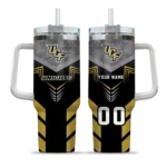 customized ucf knights arrow armor gold black curved tumbler best selling.webp