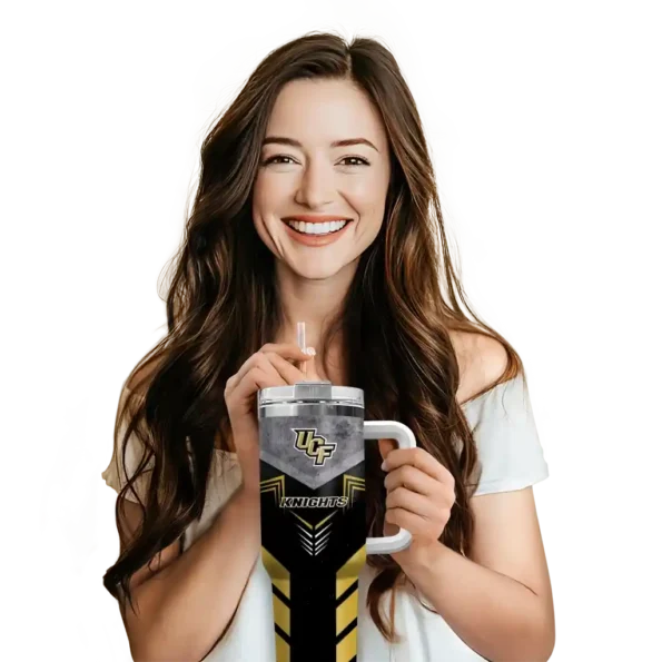 customized ucf knights arrow armor gold black curved tumbler premium grade.webp