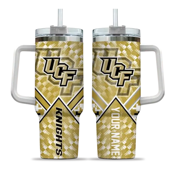 customized ucf knights chevron angle gold curved tumbler best selling.webp
