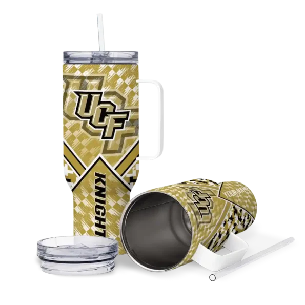 customized ucf knights chevron angle gold curved tumbler high quality.webp