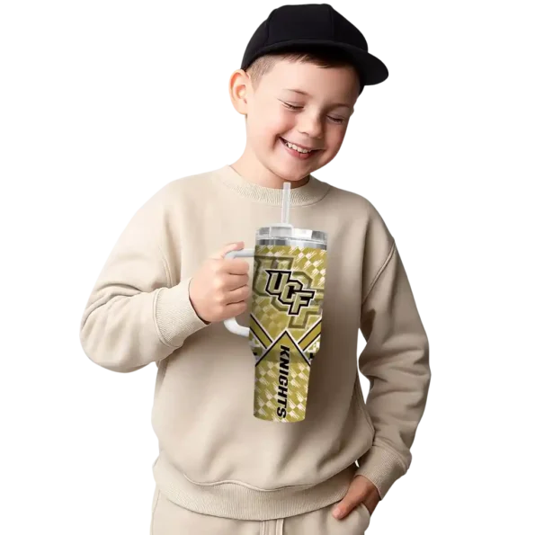 customized ucf knights chevron angle gold curved tumbler latest model.webp