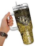 customized ucf knights chevron stripe gold curved tumbler best selling.webp