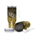 customized ucf knights chevron stripe gold curved tumbler best selling.webp
