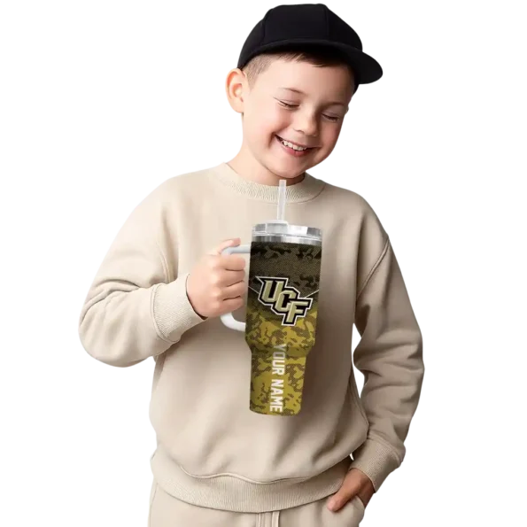 customized ucf knights chevron stripe gold curved tumbler latest model.webp
