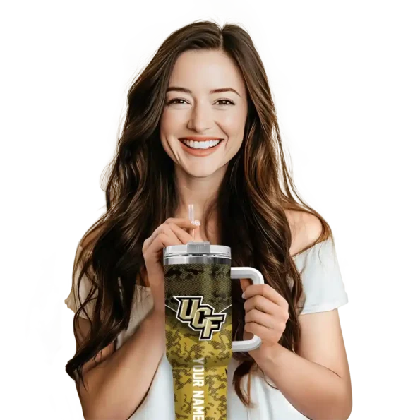 customized ucf knights chevron stripe gold curved tumbler premium grade.webp