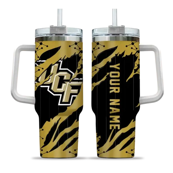 customized ucf knights claw cut gold black curved tumbler best selling.webp