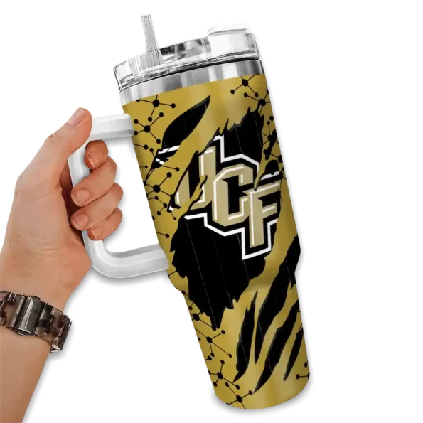customized ucf knights claw cut gold black curved tumbler fashion forward.webp