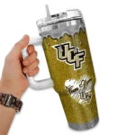 customized ucf knights heart helmet motif gold curved tumbler best selling.webp