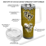 customized ucf knights heart helmet motif gold curved tumbler best selling.webp